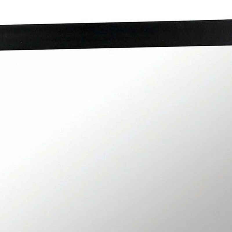 Lennart II Black Rectangular Mirror-Benzara