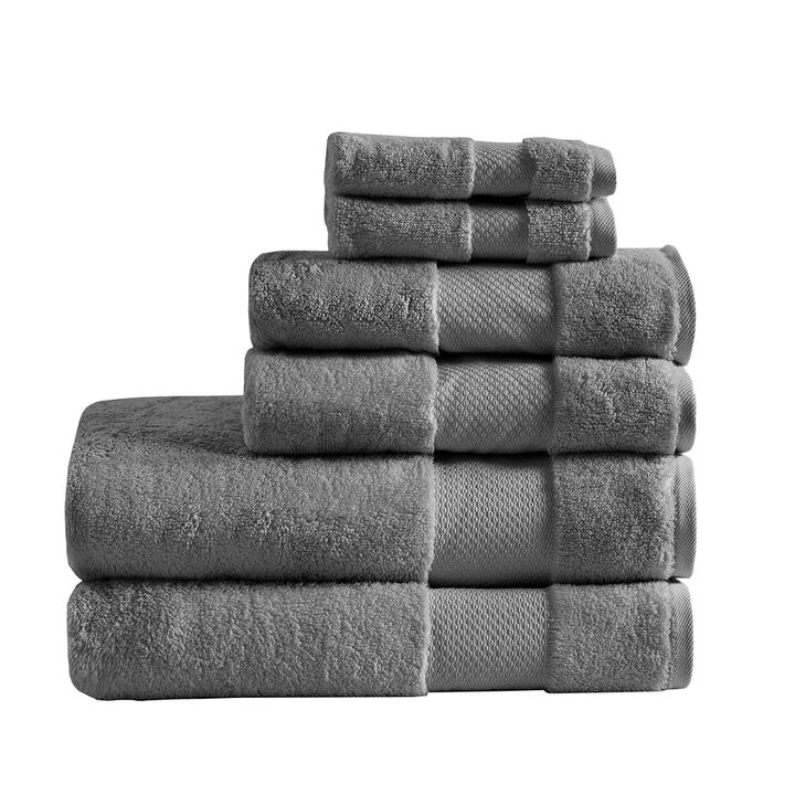 Gracie Mills Thalia 6-Piece 600gsm Turkish Cotton Bath Towel Set