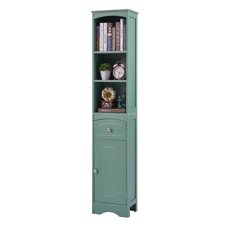 Freestanding Bathroom Storage Cabinet with Drawer and MDF Construction