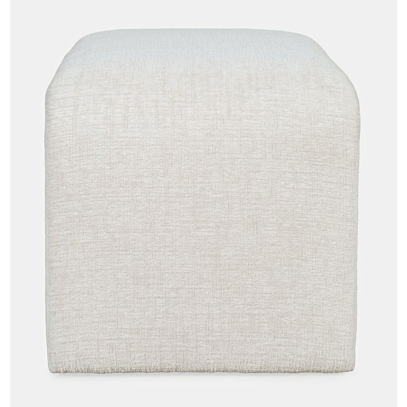 Jofran Luxury Curved Upholstered Waterfall Jacquard Petite Ottoman Bench - Set of 2