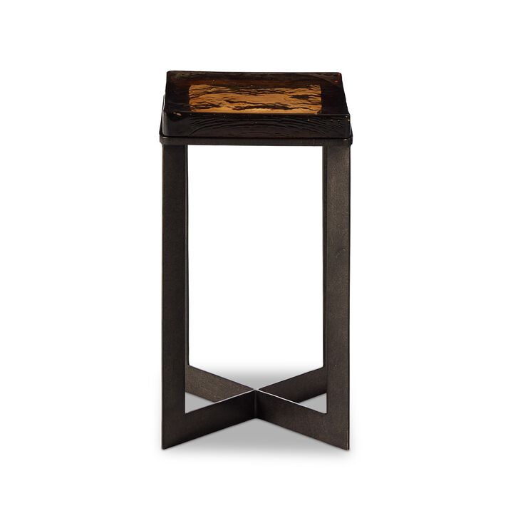 Lennie Cast Glass End Table