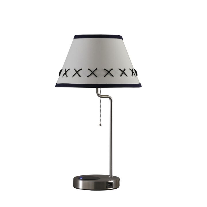 20-Inch Shelby Modern Craft Table Lamp with USB Charging Station
