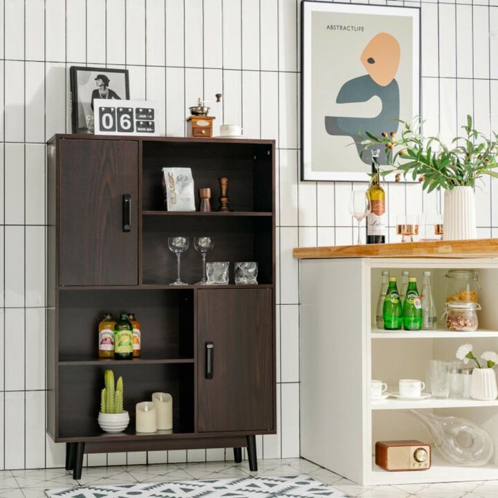 Hivvago Sideboard Storage Cabinet with Door Shelf