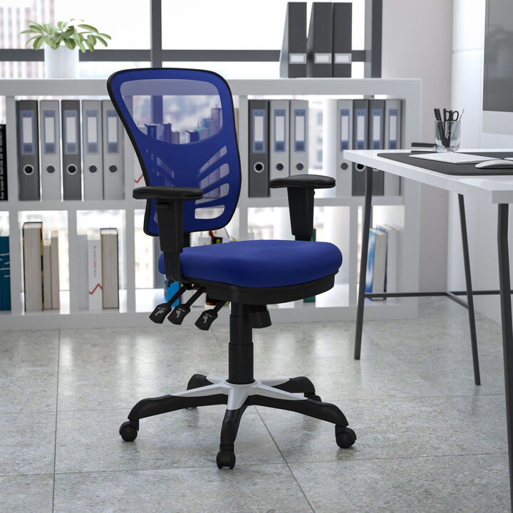 Nicholas Mid-Back Dark Gray Mesh Multifunction Executive Swivel Ergonomic Office Chair with Adjustable Arms