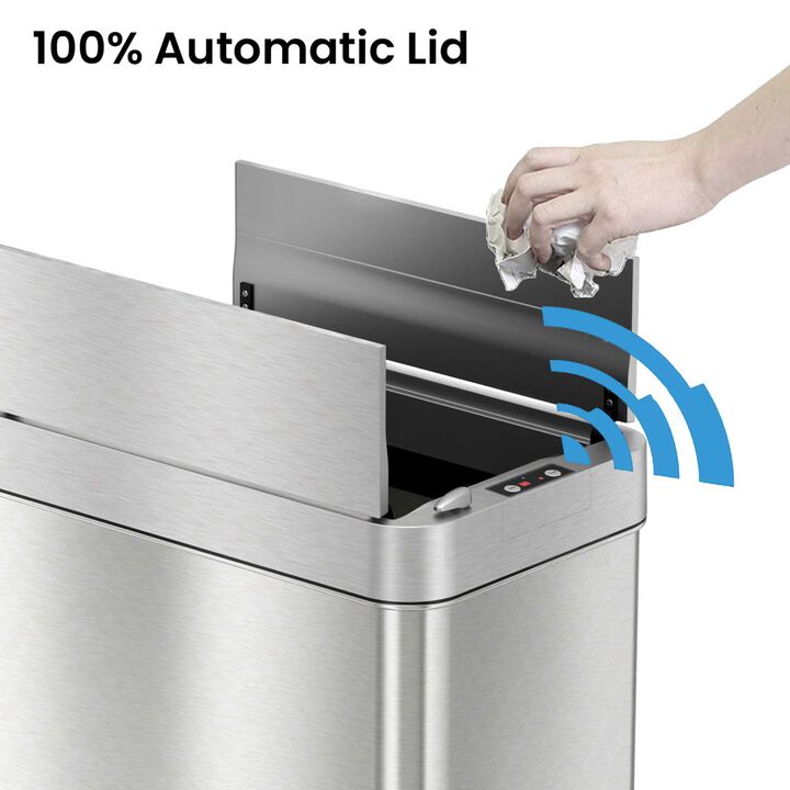 iTouchless 18 Gallon Wings Lid Sensor Trash Can