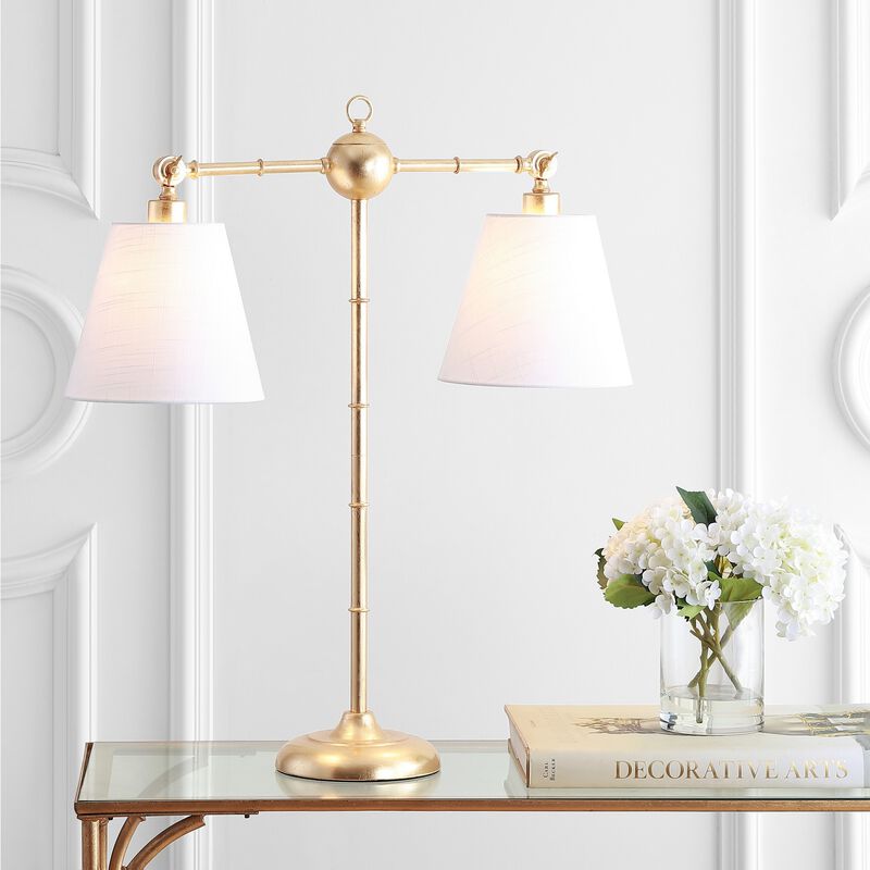 Ruth 2-Light Library Metal LED Table Lamp