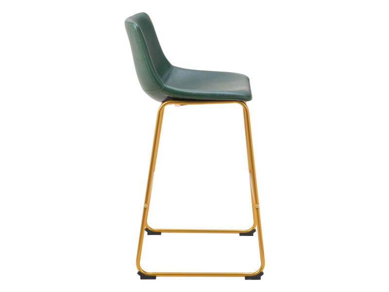Augusta Barstool (Set of 2) Green & Gold