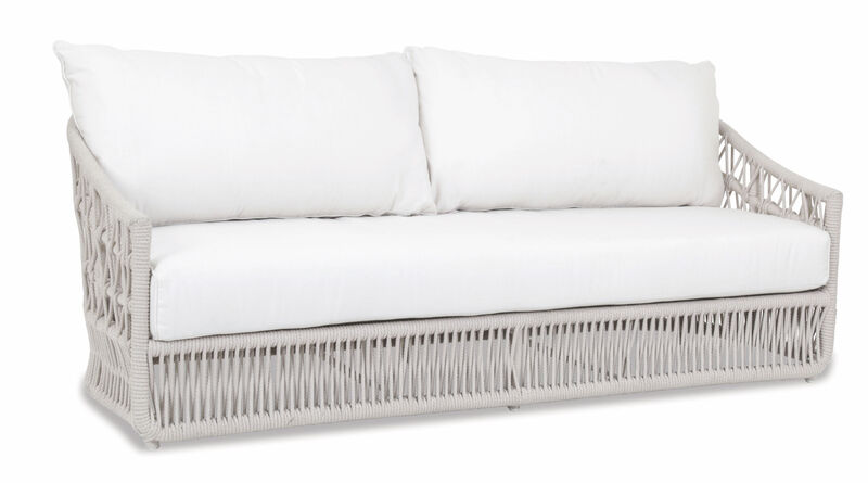 Dana Rope Sofa in Linen Canvas w/ Self Welt