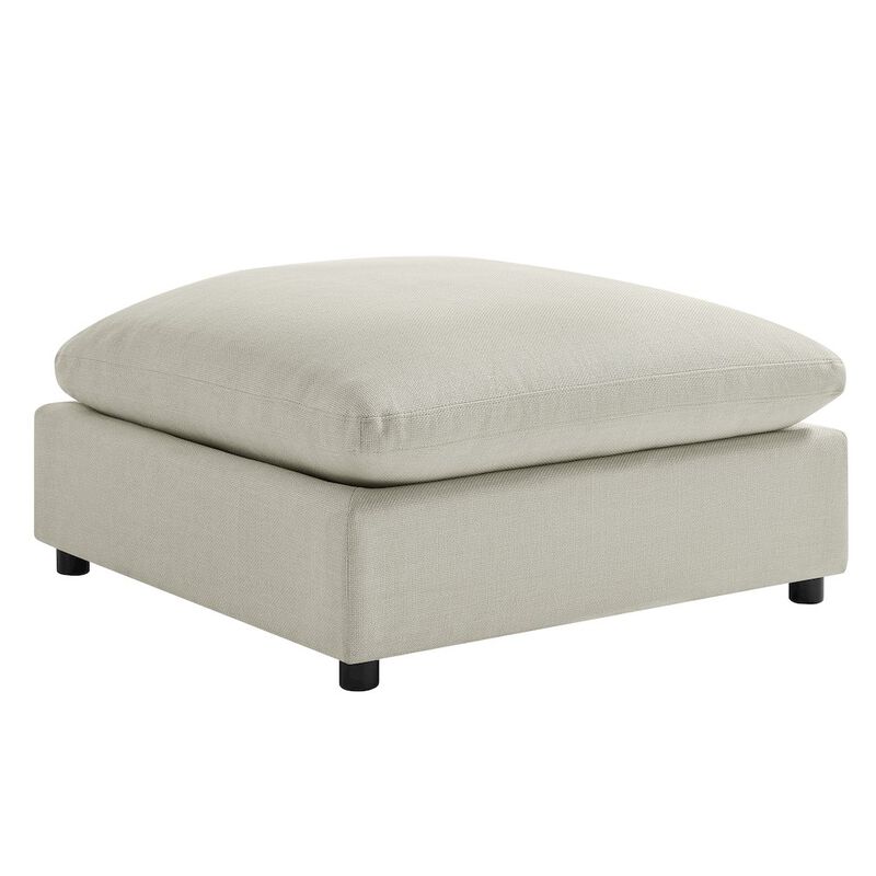 Comfort Pointe Casella Beige Fabric Ottoman