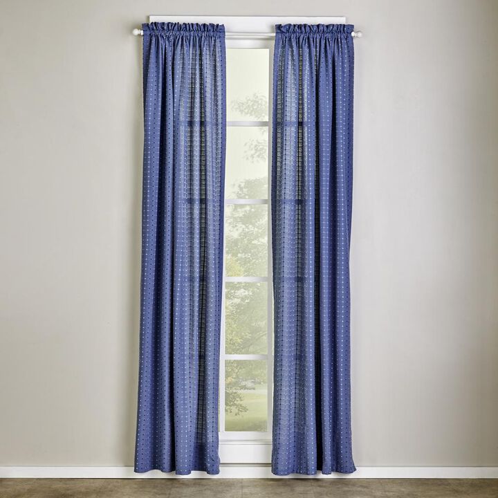 SKL Home Hopscotch Window Panel, 42x63 inches, Denim