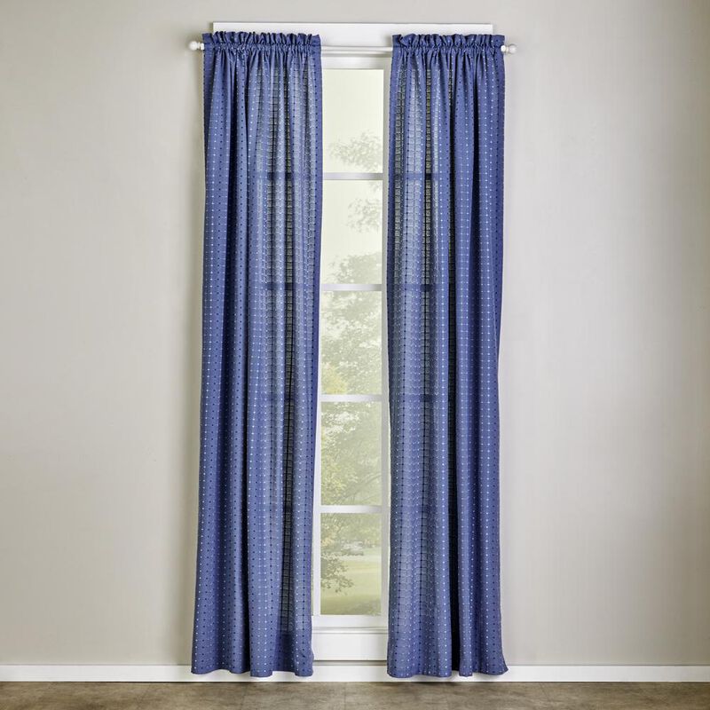 SKL Home Hopscotch Window Panel, 42x63 inches, Denim