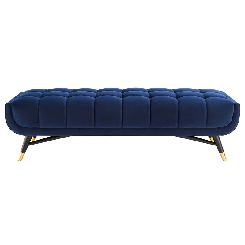 Adept 60" Performance Velvet Bench-Benzara