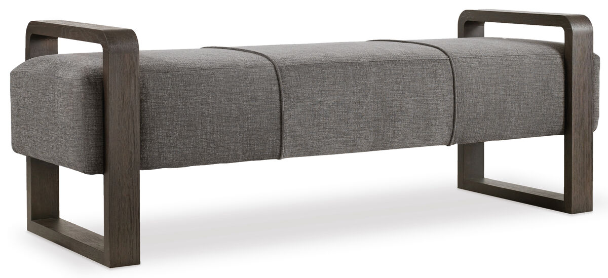 Curata Upholstered Bench In Dark Wood