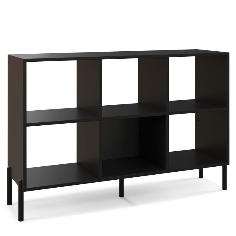 Open-Back Bookshelf with Drawer for Study