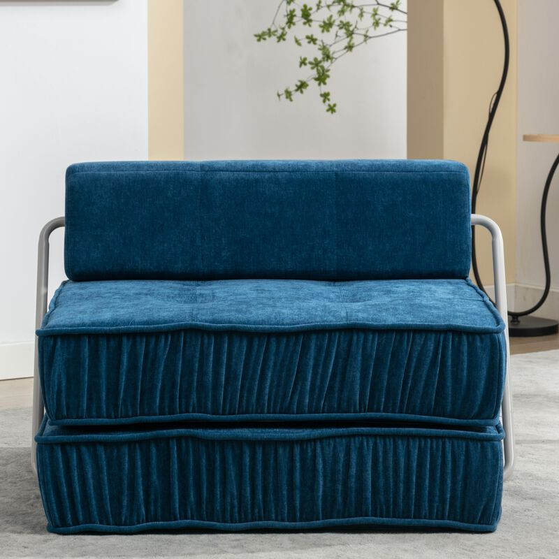 Minimalist Blue Sectional Sofa Set