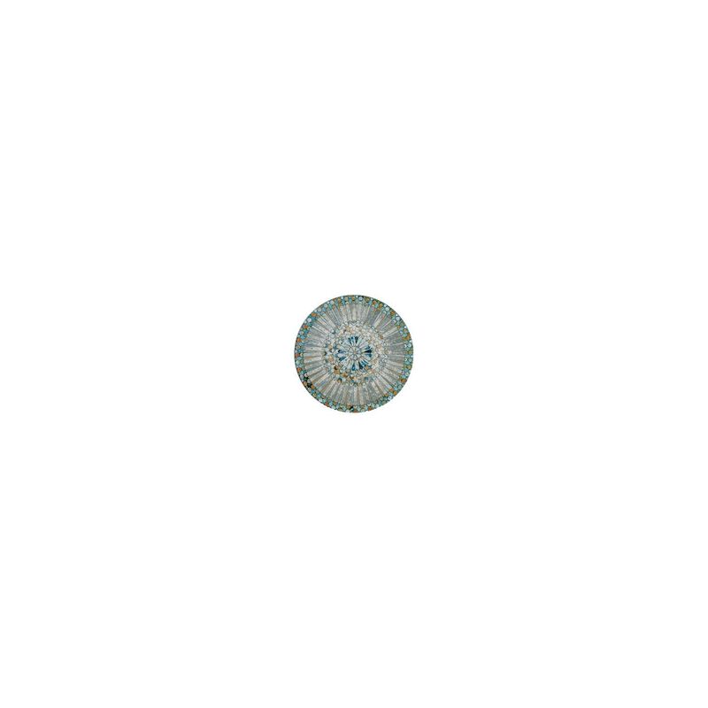 Luca Mosaic Matte dia.3.5" h:1" 2 oz. Round Decorated Porcelain Bowl (Set of 4)