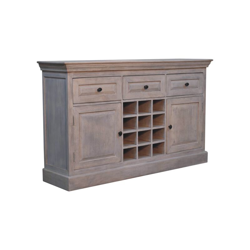 Artisan Furniture Solid Wood Acid Wash Wine Storage Unit