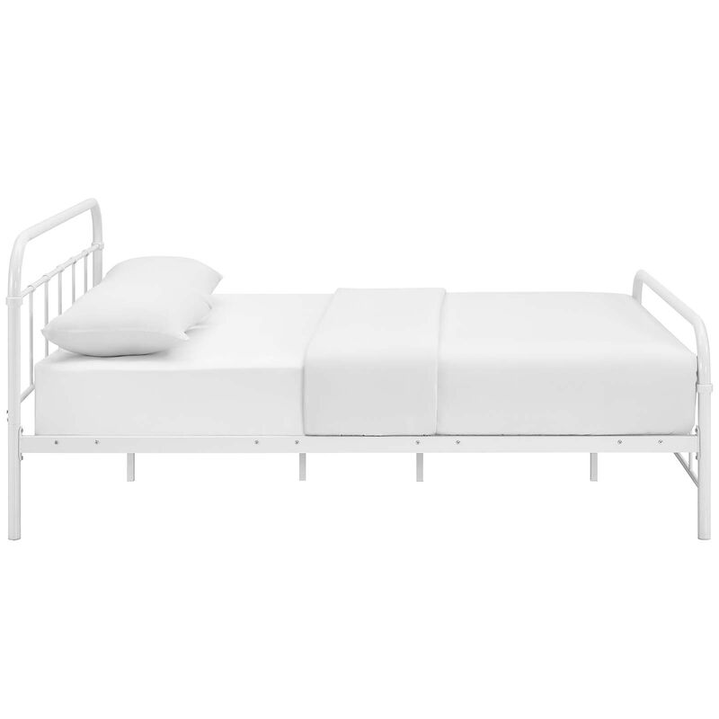 Modway Furniture  36.5 x 84.5 in. Maisie Queen Stainless Steel Bed Frame