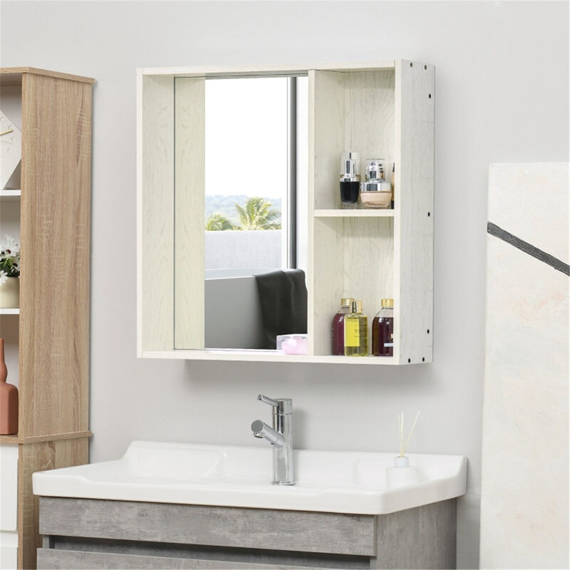 Wall-Mounted Storage Cabinet Space-Saving Organizer for Bathroom, Kitchen & Living Room