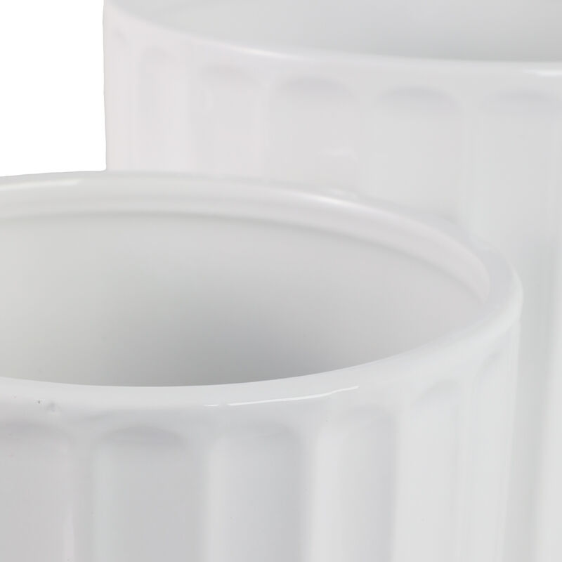 Ribbed Planter Set