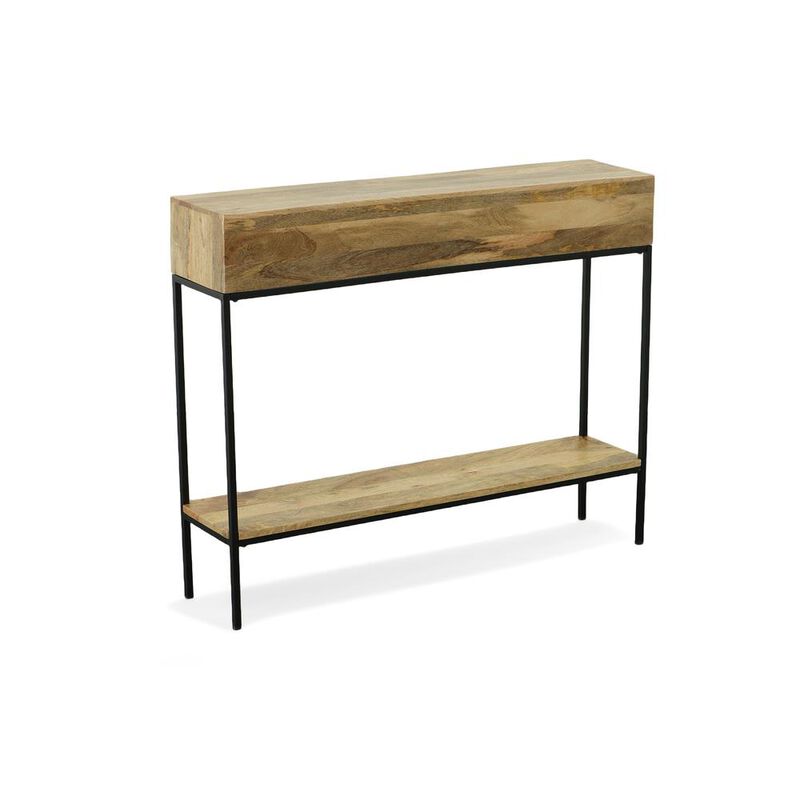 Carolina Living Edvin Console Table - Natural/Black