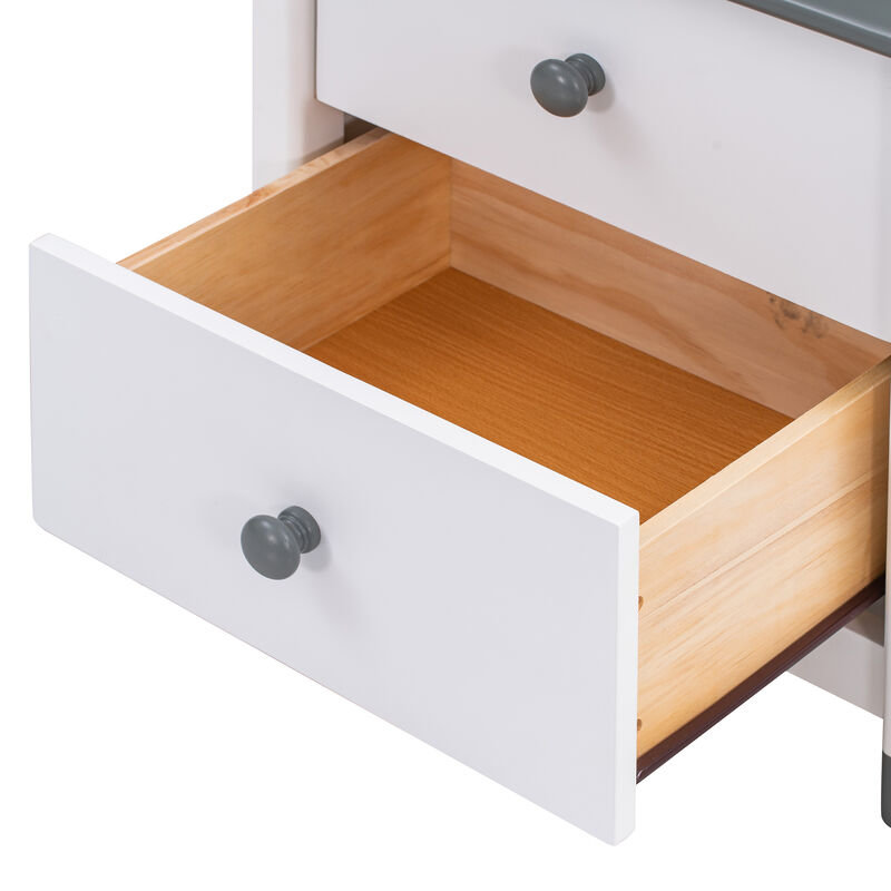 Merax Nightstand with 2 Drawers for Kids' Room