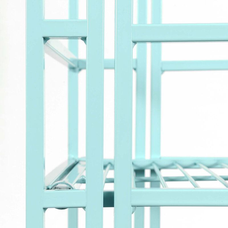 Convenience Concepts Xtra Storage 5 Tier Folding Metal Shelf Sea Foam