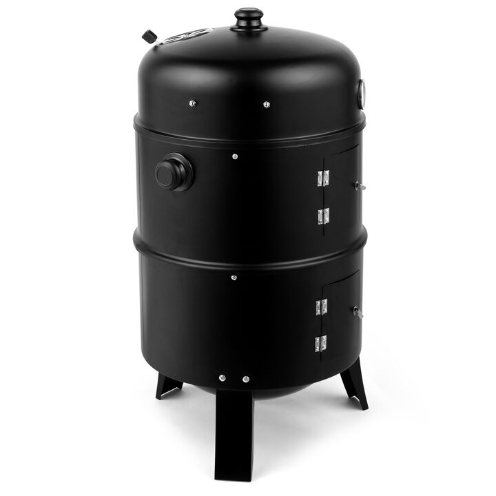 Smoker Carbon Grill Outdoor Charcoal BBQ Grill with Smoker for Flavorful Grilling