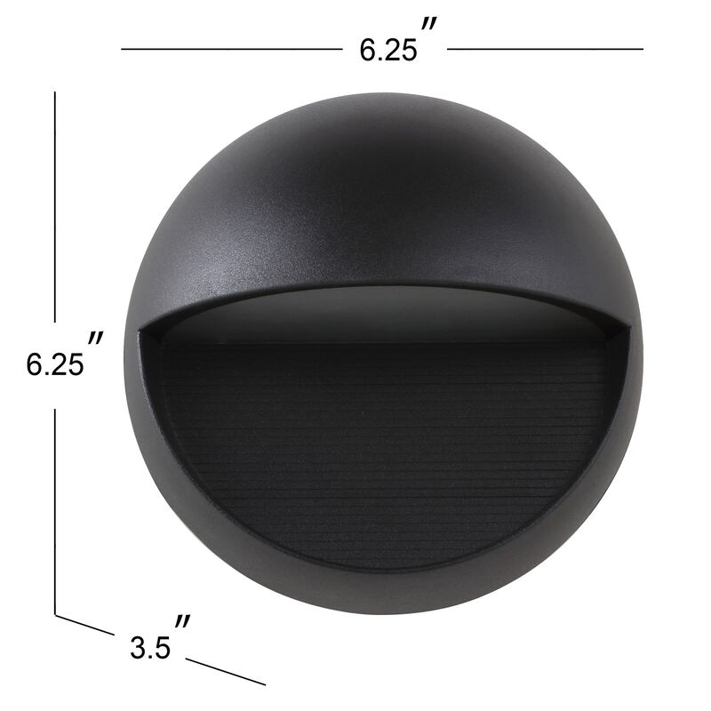 Orbe Outdoor Metal/Glass Integrated LED Wall Sconce