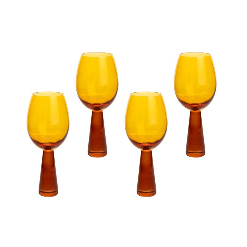 Rose White Wine Glasses - Set of 4