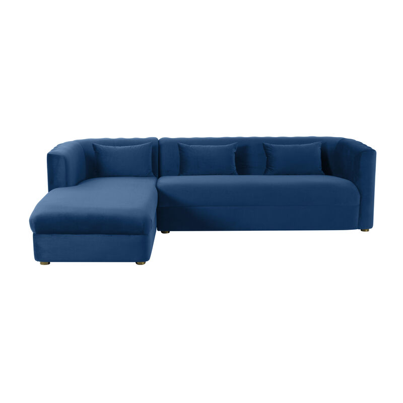 Callie Black Velvet Sectional - LAF