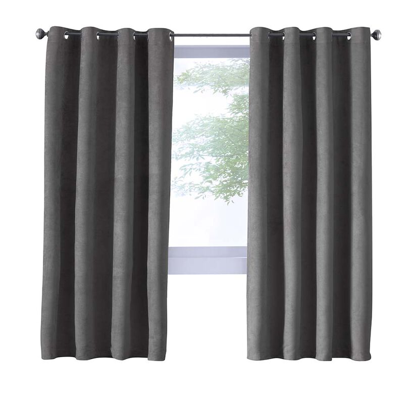 Thermalogic Navar Blackout Light Super Soft Faux Suede Fexture Grommet Curtain Panel