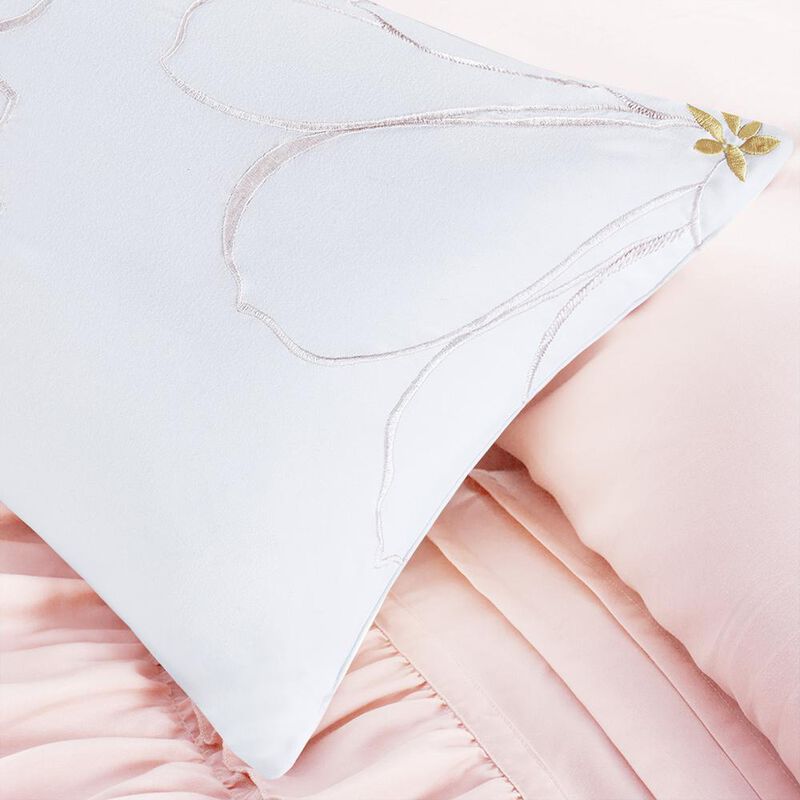 Belen Kox Blush Ruffled Microfiber Comforter Set, Belen Kox