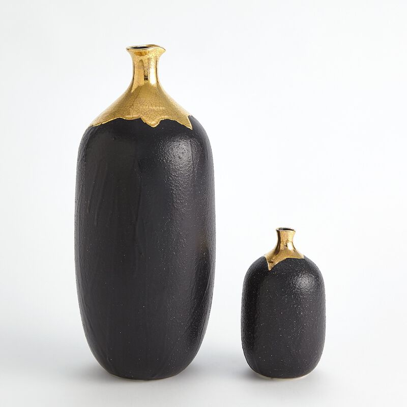 Dipped Golden Crackle Vase