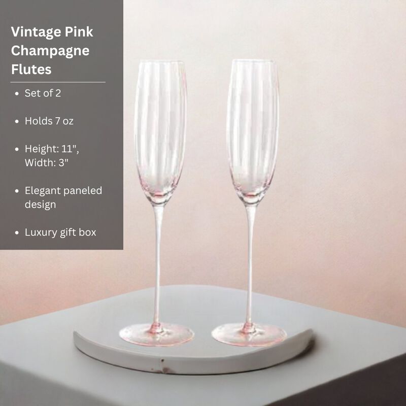 Pink Champagne Flutes