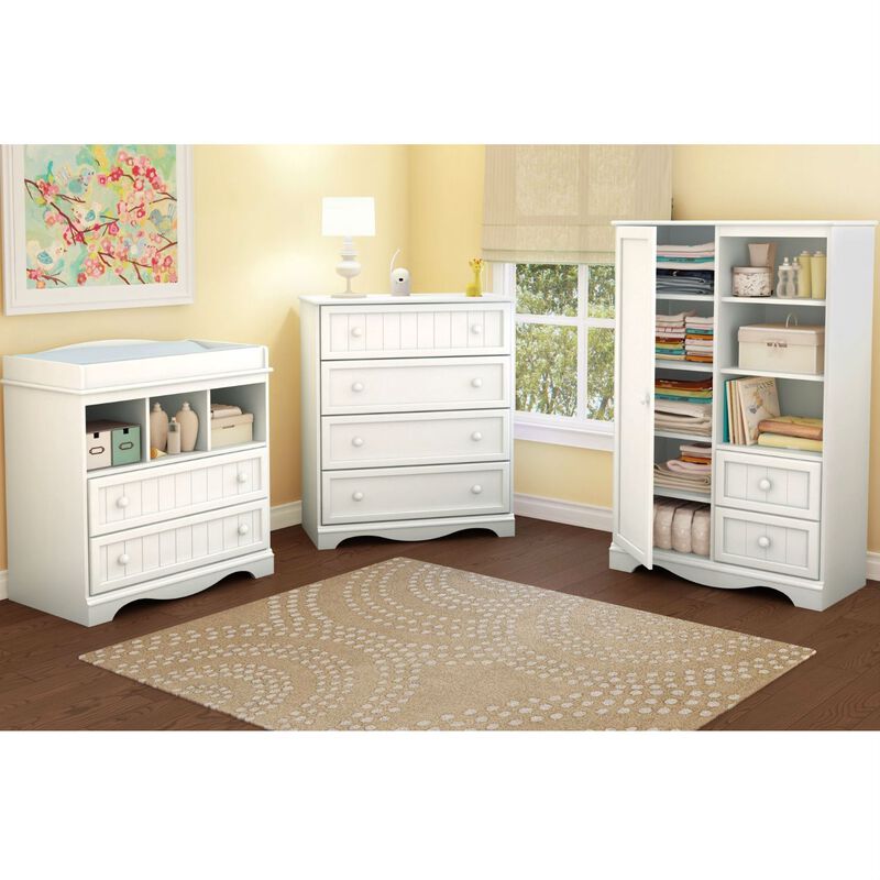 Hivvago Wood Baby Diaper Changing Table with 2 Drawers
