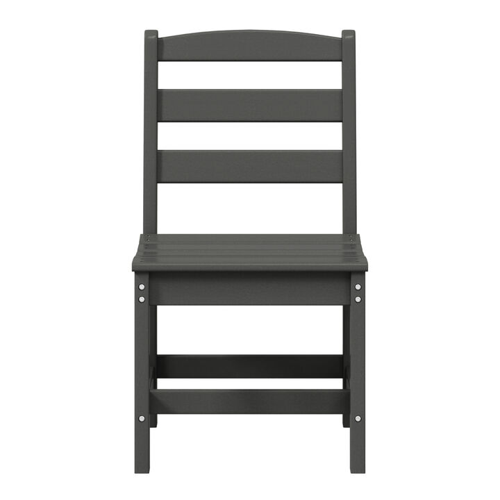WestinTrends Outdoor HDPE Patio Classic Armless Dining Side Chair