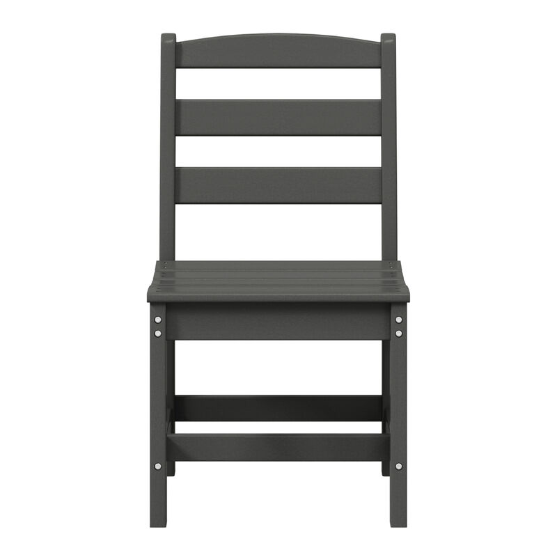 WestinTrends Outdoor HDPE Patio Classic Armless Dining Side Chair