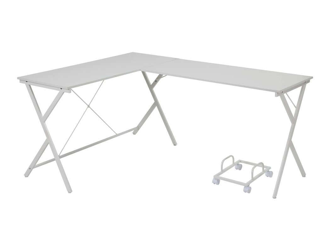 ACME Demas Computer Desk,  White Finish