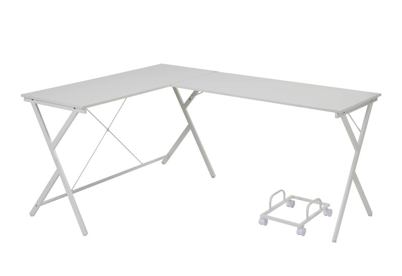 ACME Demas Computer Desk,  White Finish