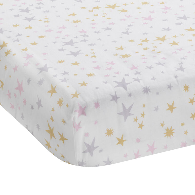 Bedtime Originals Rainbow Unicorn 3-Piece Crib Bedding Set - Pink, Purple