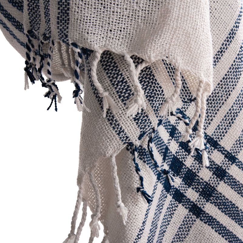 Coastal Blue/Sandy Ivory 50" x 60" Throw Blanket