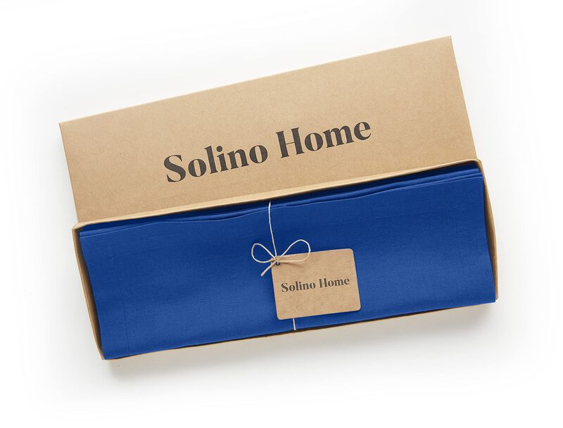 Solino Home 100% Pure Linen Placemats 14 x 19 Inch Set of 4 |Dru - Cotton Linen Plain