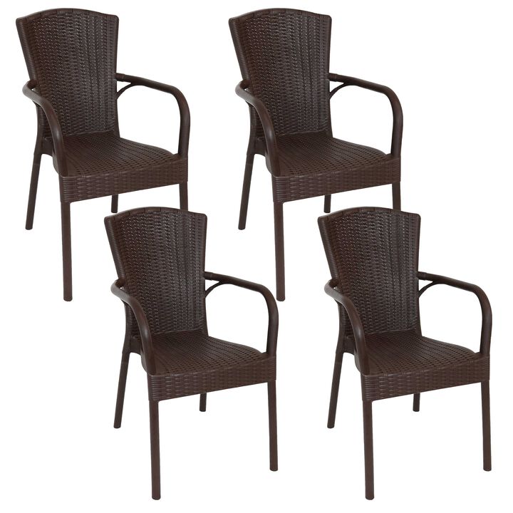 Sunnydaze Segesta All-Weather Plastic Patio Armchair