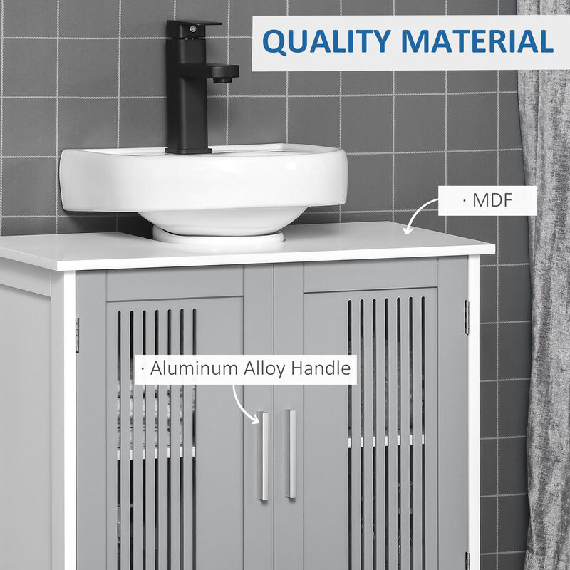 Bathroom Under Sink Cabinet Vanity Unit w/ Adjustable Storage Shelves