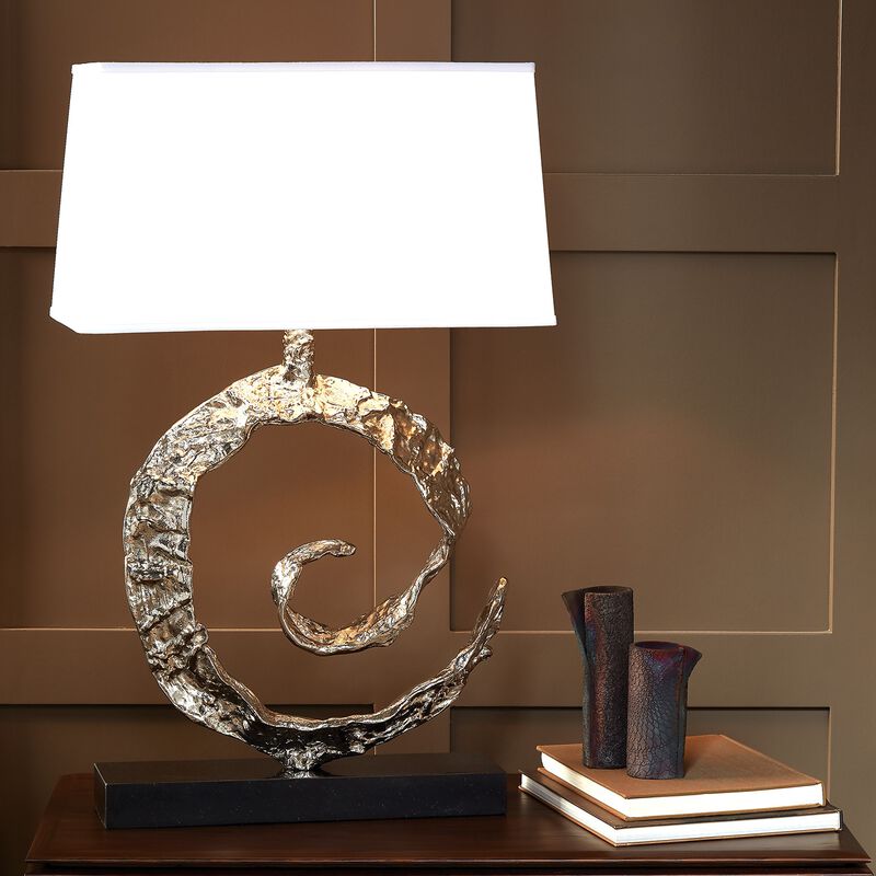 Swirl Lamp- Silver