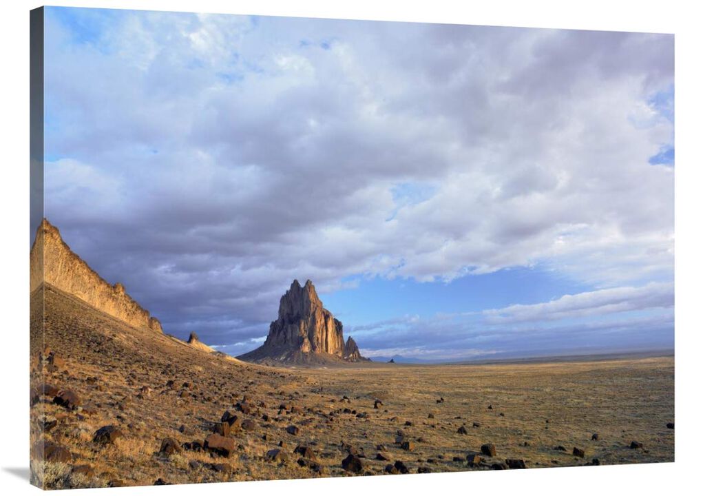 Shiprock, the basalt core of an extinct volcano, New Mexico-Canvas Art-40x30