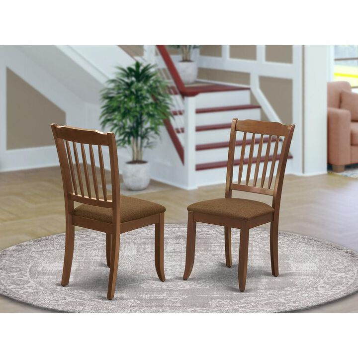 East West Furniture Dining Chair Mahogany, DAC-MAH-C