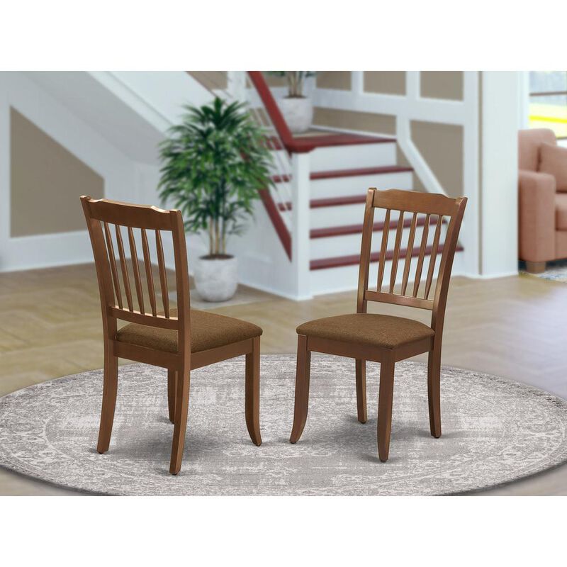 East West Furniture Dining Chair Mahogany, DAC-MAH-C