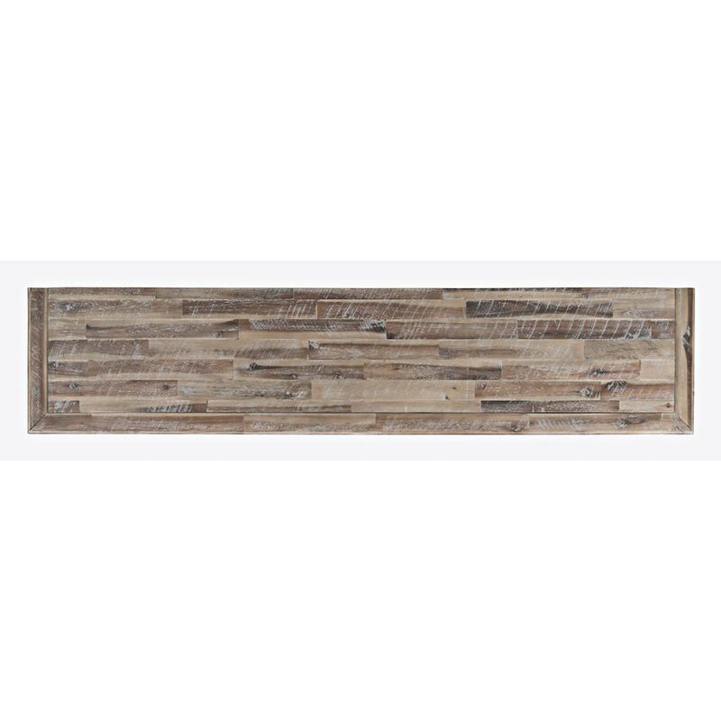 Jofran Rustic Shores 70 Coastal Distressed Acacia Six-Door Accent Cabinet